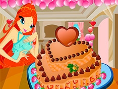Игра Винкс: Блум украшает торт